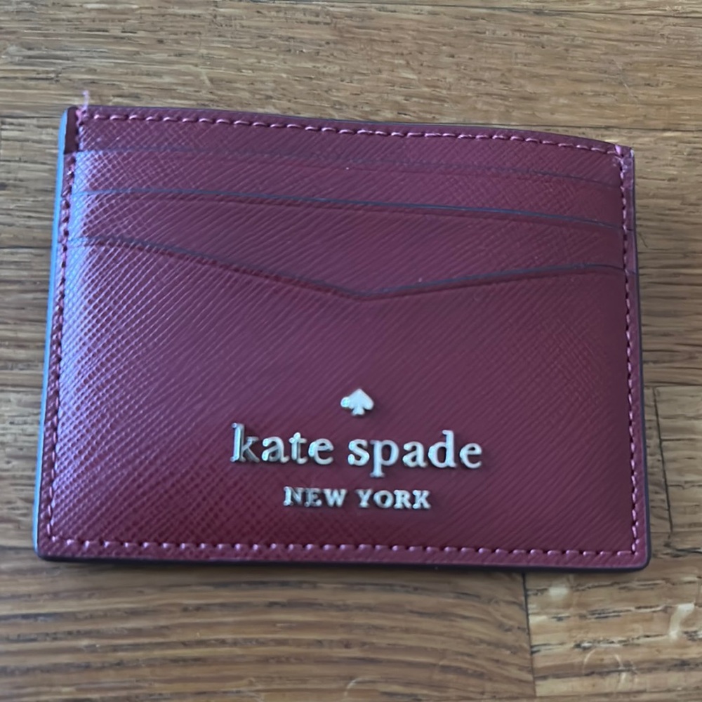 Kate Spade NWOT Burgundy Card Holder